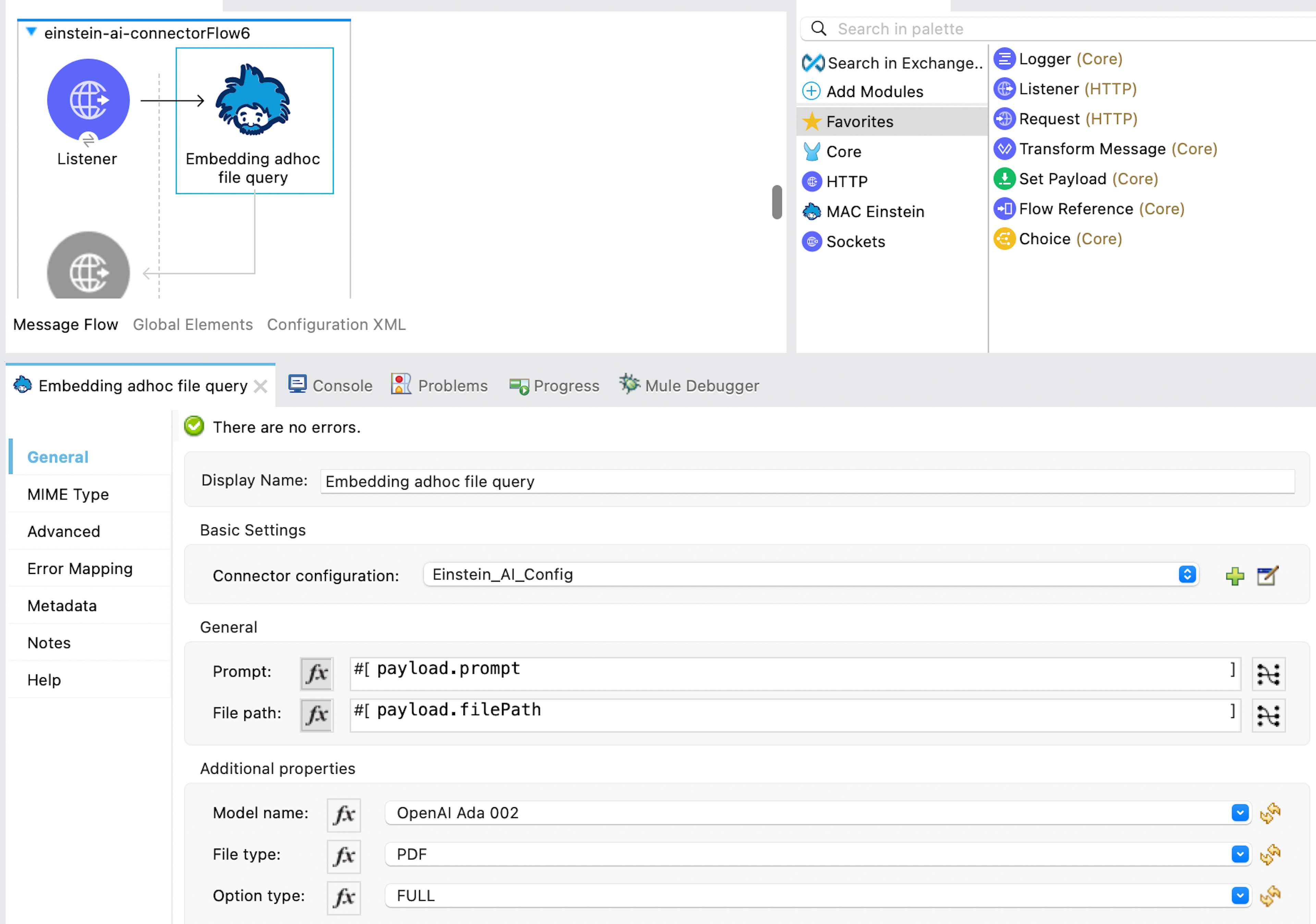 Embedding Adhoc File Query