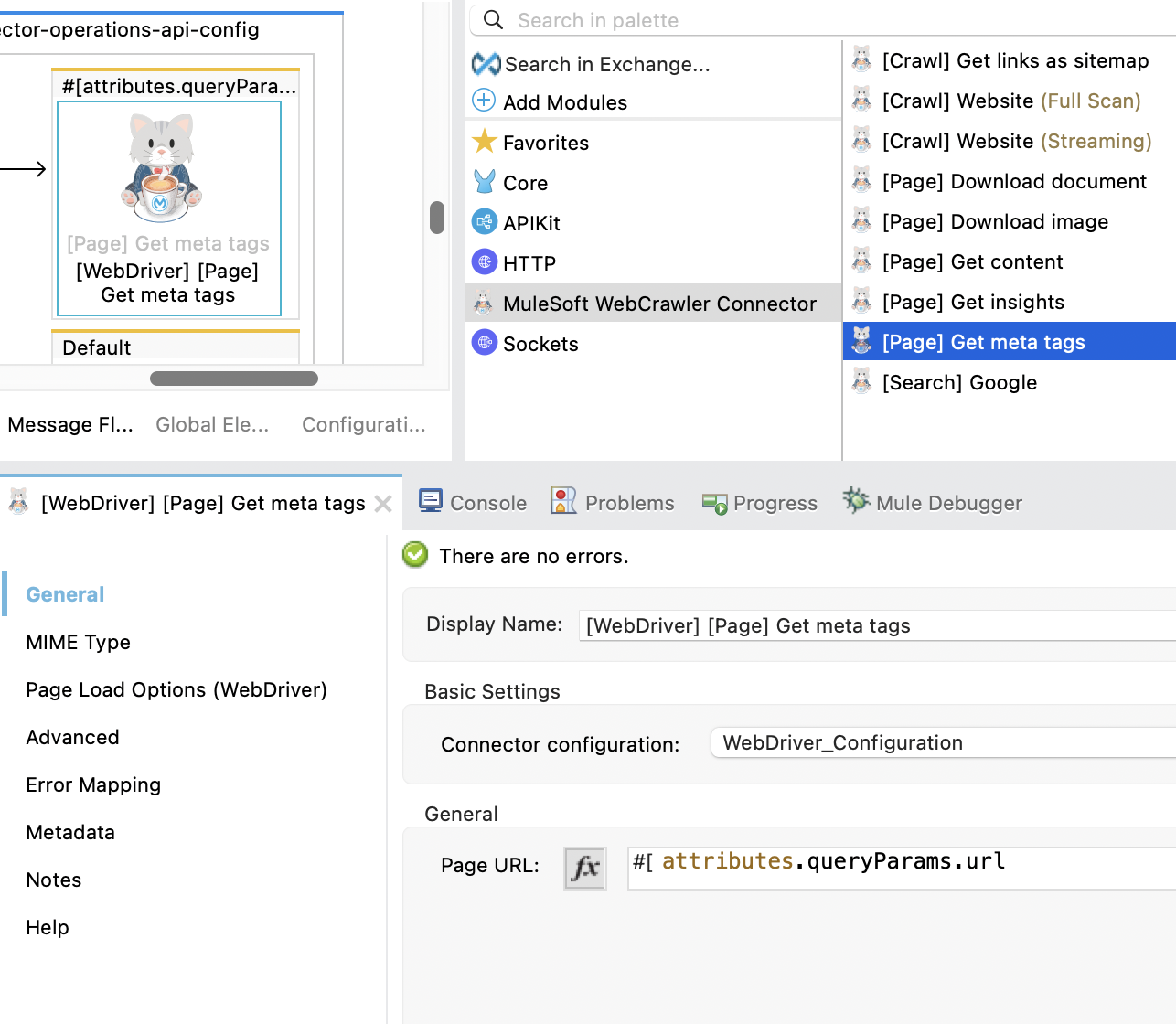 Get metags of a webpage