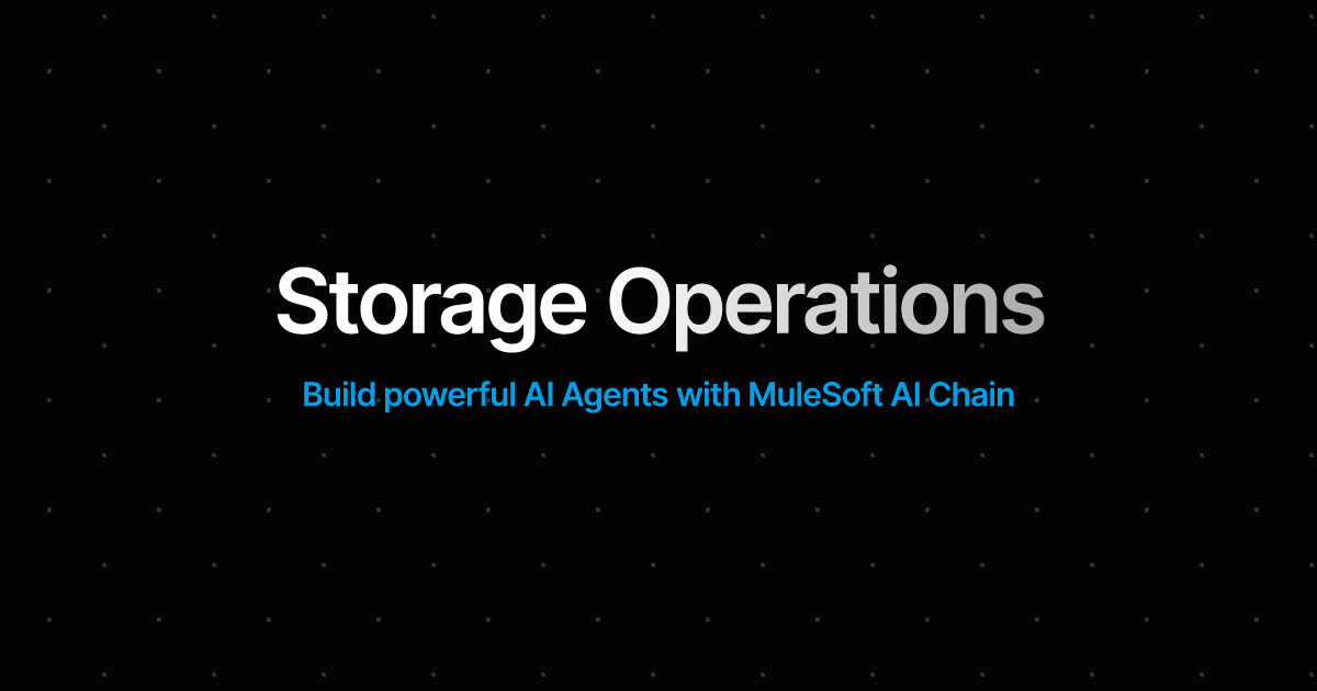 Storage Operations